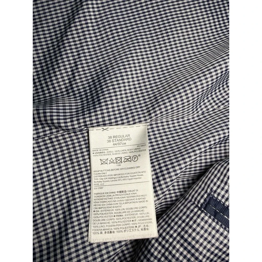Banana Republic Linen Blazer Mens 38R Chambray Classic Lightweight Sport Coat‎